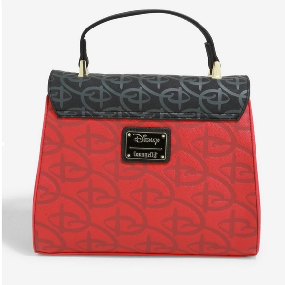 Loungefly Disney Logo Red & Black Crossbody Bag - Picture 5 of 8